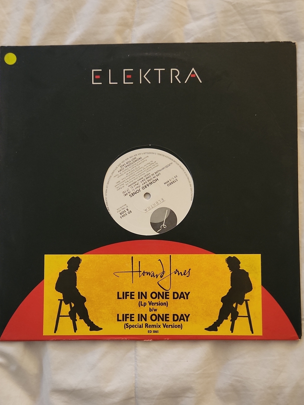 Howard Jones "Life In One Day" Vinyl Record - Black & Yellow Sleeve